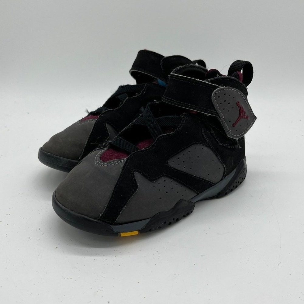 Jordan 7 Retro Bordeaux Toddler Shoes Black Graphite 304772-034 Size 9C